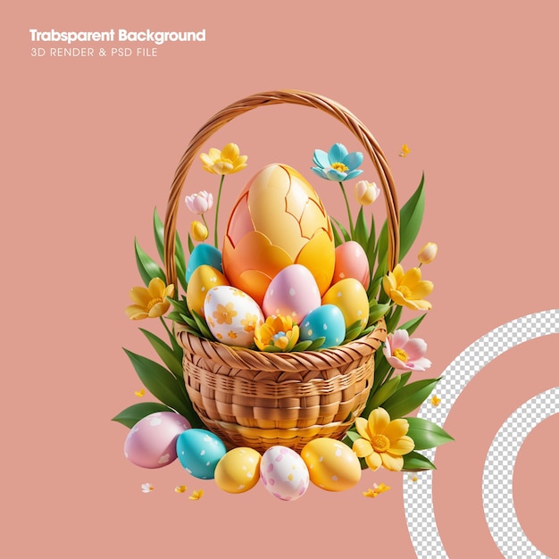 PSD psd uova di pasqua decorative su erba verde illustrazione