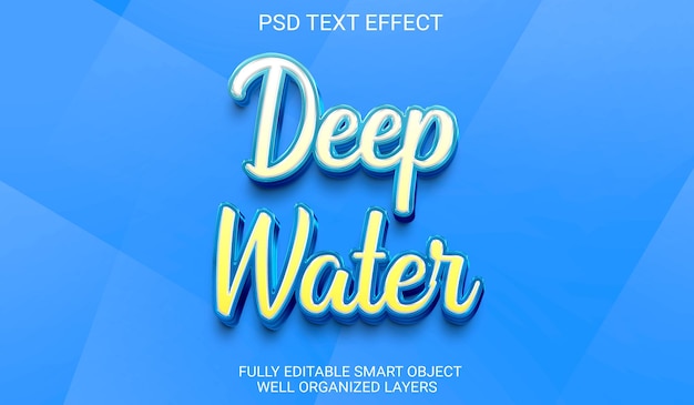 Psd deep water text effect