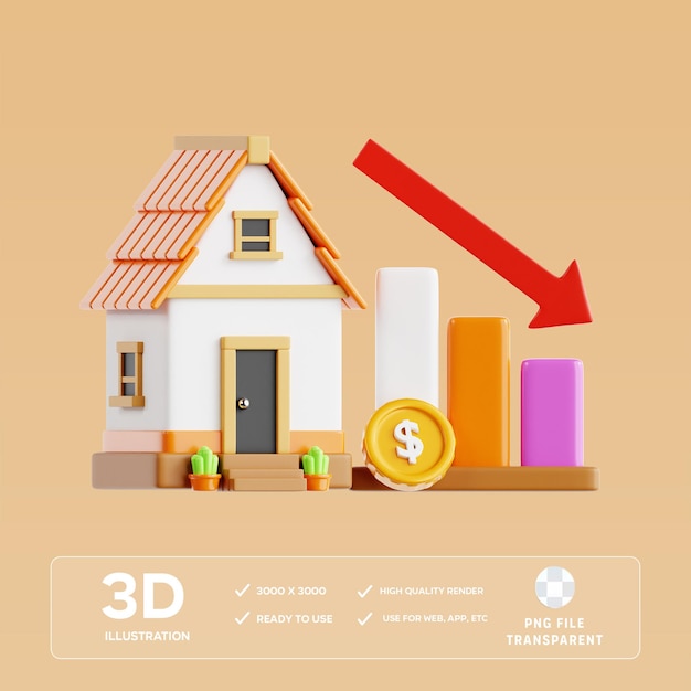 PSD Deficit 3D 일러스트레이션