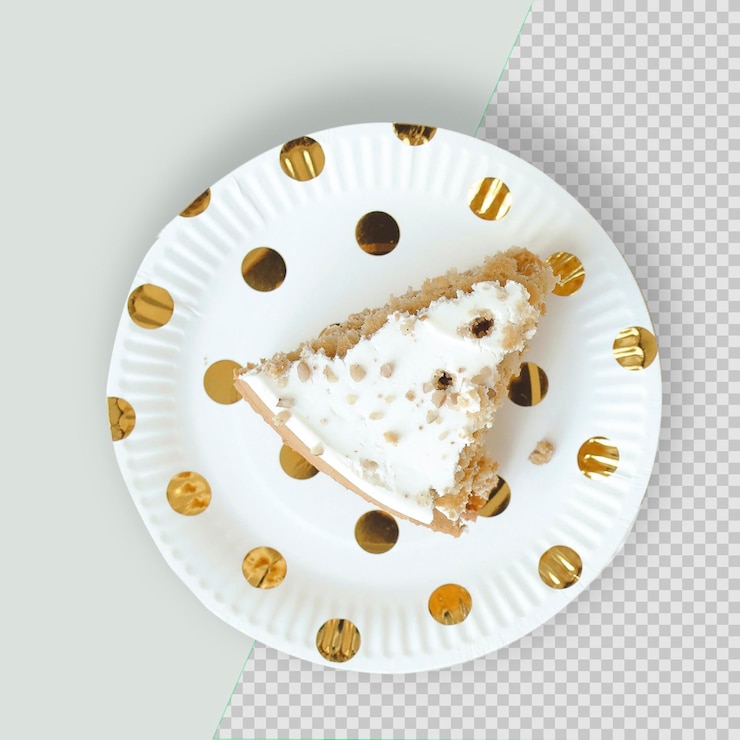 PSD psd delicious dessert on plate isolated