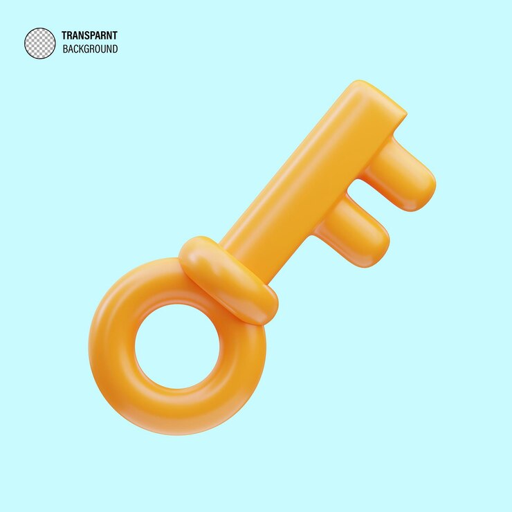 PSD psd delicious key icon isolated 3d render illustration