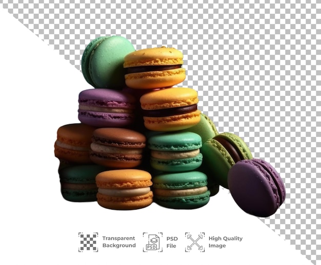 PSD psd delicious macaroon izolowany na przezroczystym tle