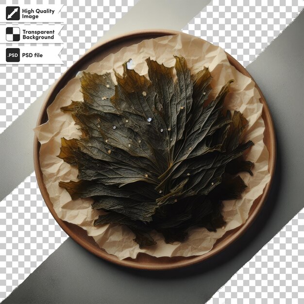 Psd delicious nori seaweed on transparent background with editable mask layer