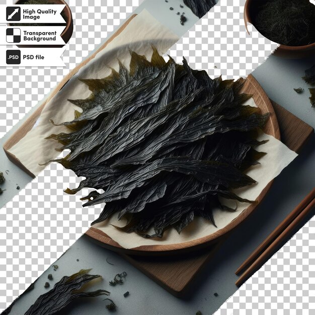 PSD psd delicious nori seaweed on transparent background with editable mask layer