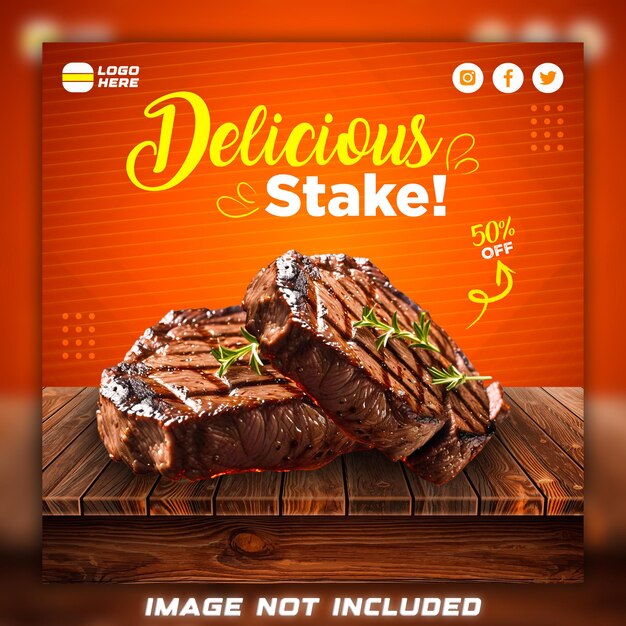 PSD psd delicious stake poster design template