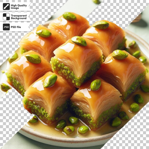 PSD psd delicious sweet baklava on transparent background