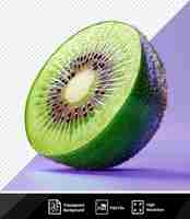 PSD psd delicious vibrant kiwi cut in half under trending lighting all alone png psd