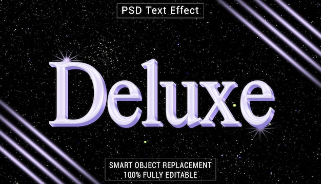 PSD effetto stile di testo del logo psd deluxe