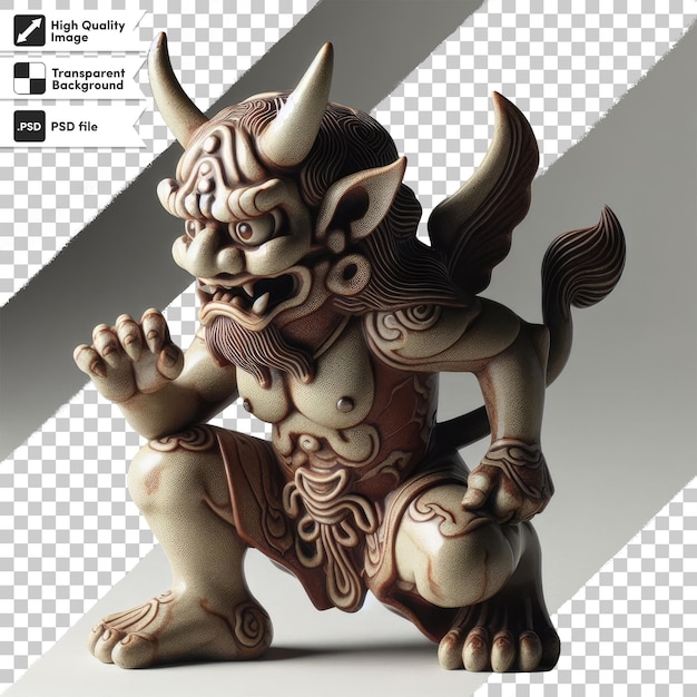 PSD psd demon statue on transparent background