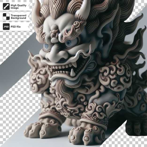 PSD psd demon statue on transparent background