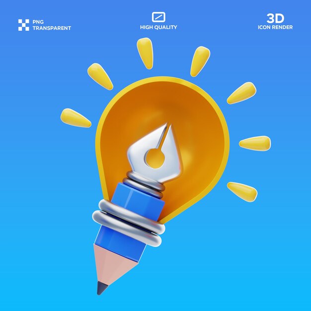 psd design thinking 3d illustration