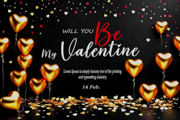 PSD psd design will you be my valentine