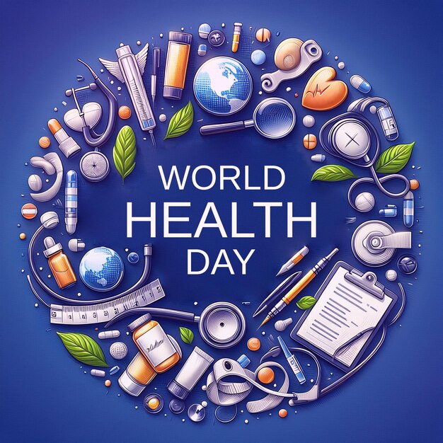 PSD psd design for world health day and enjoy your healthy life