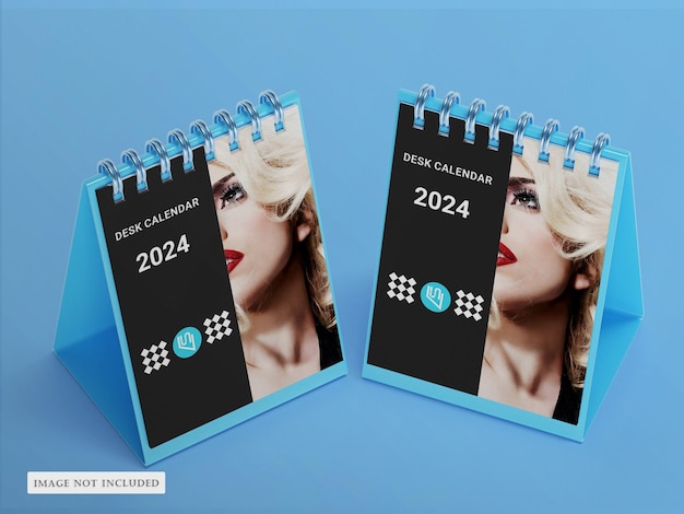 Psd desk calendar 2024 mockup