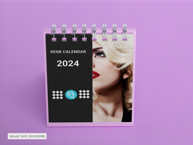 Mockup del calendario da tavolo psd 2024