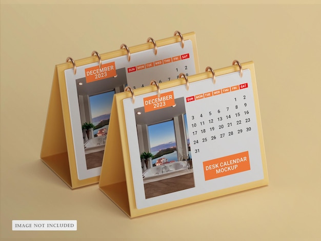 Psd desk calendar mockup