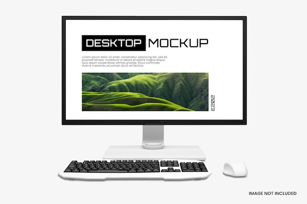 Psd desktop set mockup