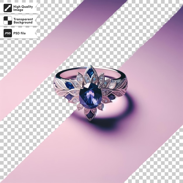 PSD psd diamond engagement ring on transparent background