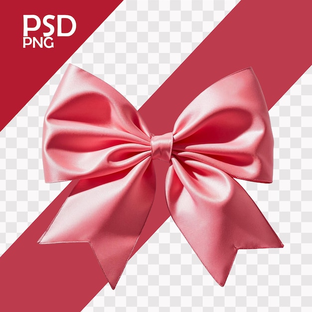 PSD Differnet color of ribbon bow png transparent and isolated background