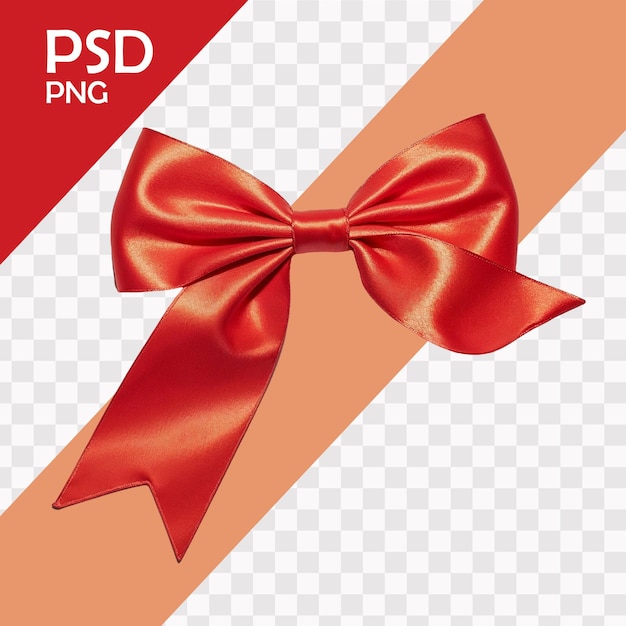 PSD Differnet color of ribbon bow png transparent and isolated background