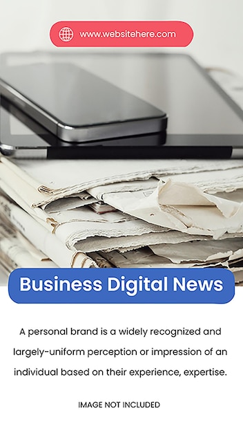 Psd digital business news design per i social media e il modello di storia di instagram