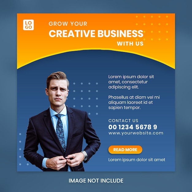 PSD digital marketing agency and corporate social media post template