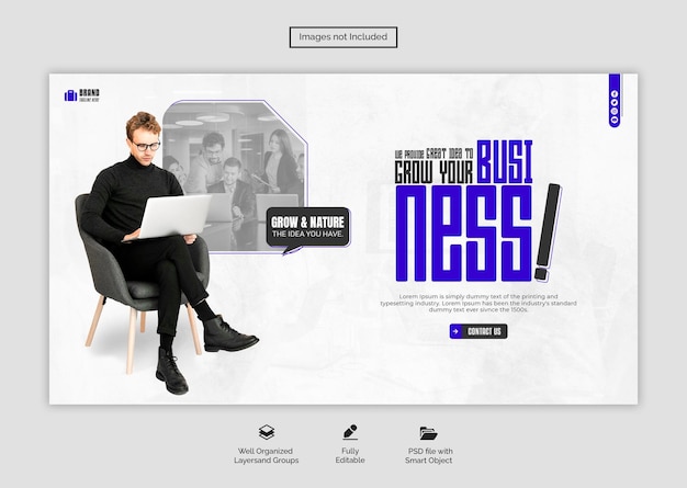 PSD psd digital marketing agency and corporate web banner template