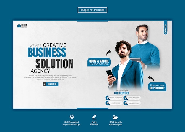 PSD psd digital marketing agency and corporate web banner template