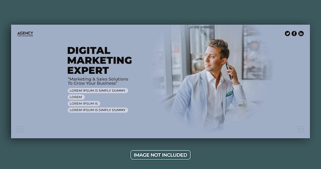 PSD psd digital marketing agency facebook cover banner template