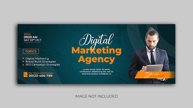 PSD psd digital marketing agency facebook cover page template