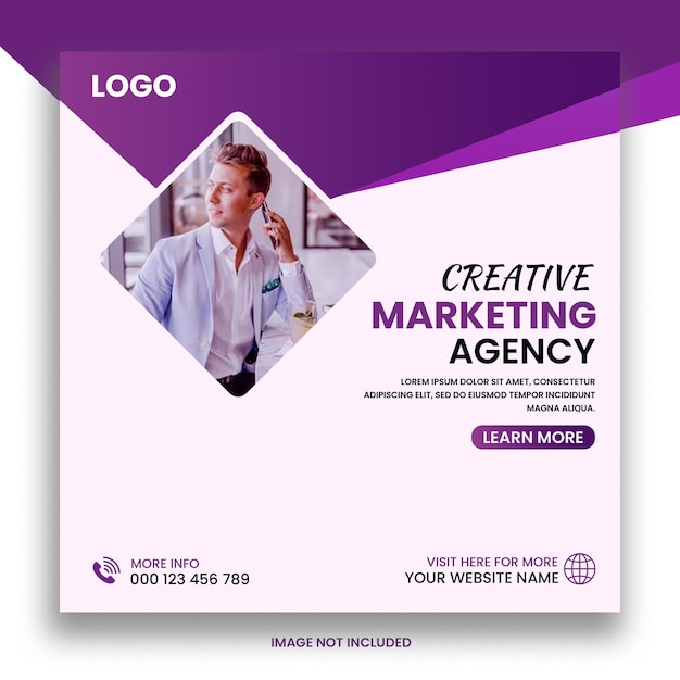 psd digital marketing agency social media post and corporate banner template