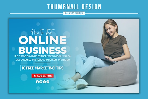 PSD Digital Marketing Business and Solution video thumbnail Design