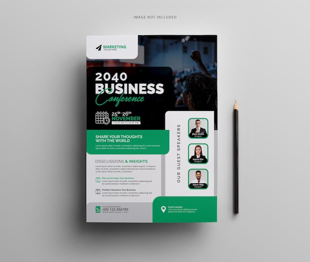 PSD digital marketing live webinar conference flyer Template