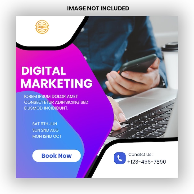 Psd digital marketing live webinar and corporate social media post template