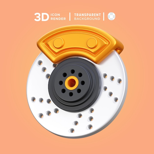 Psd disc brake 3d illustration