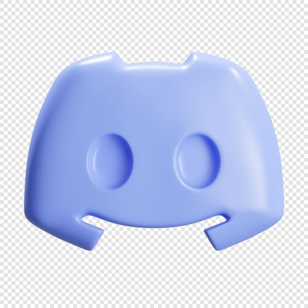 PSD psd discord logo 3d icon front viewpsd