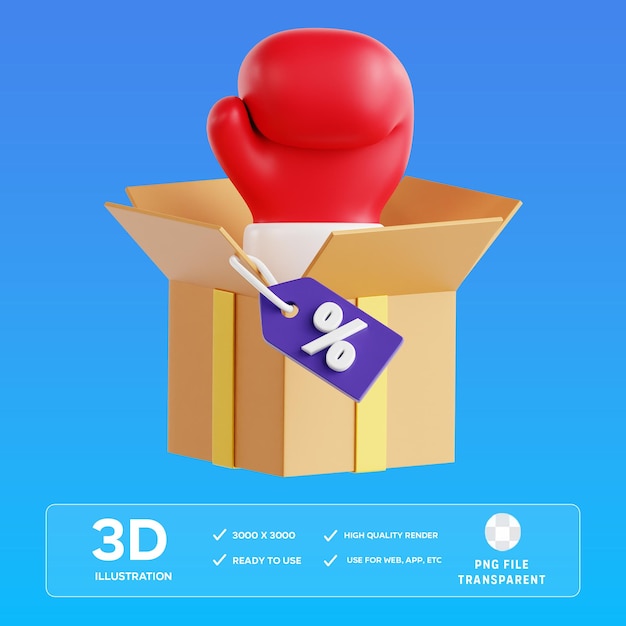 PSD ディスカウント 3D イラスト