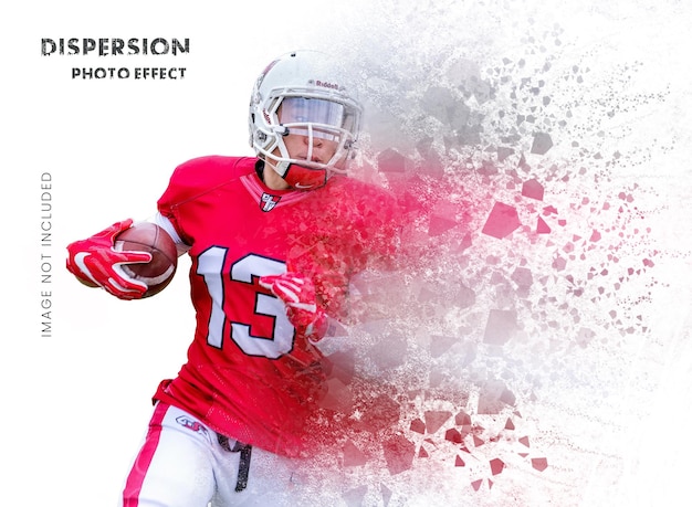 PSD dispersie foto effect mockup
