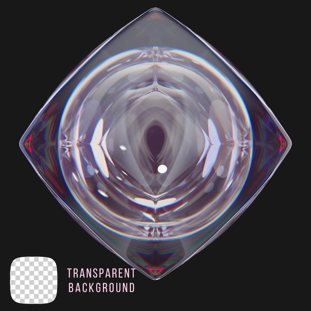 Psd dispersie glas abstracte vormen 3D rendering