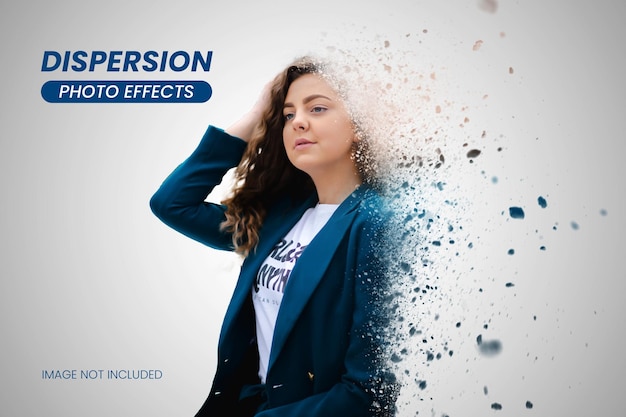 Polvere di dispersione psd effetto photoshop premium