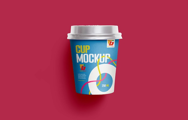 PSD psd disposable coffee paper cup mockup design