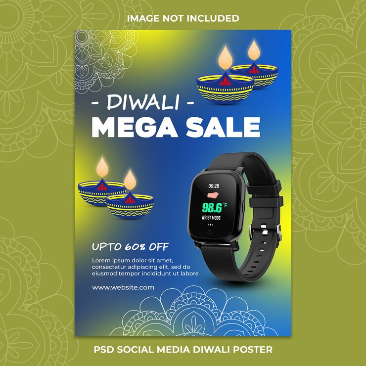 PSD psd diwali social media a4 size poster