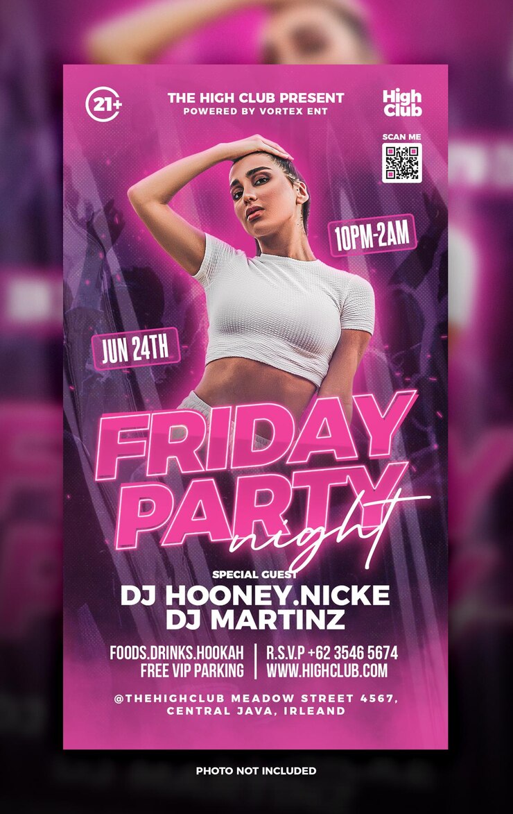 PSD psd dj night club party event flyer or social media instagram story template in psd