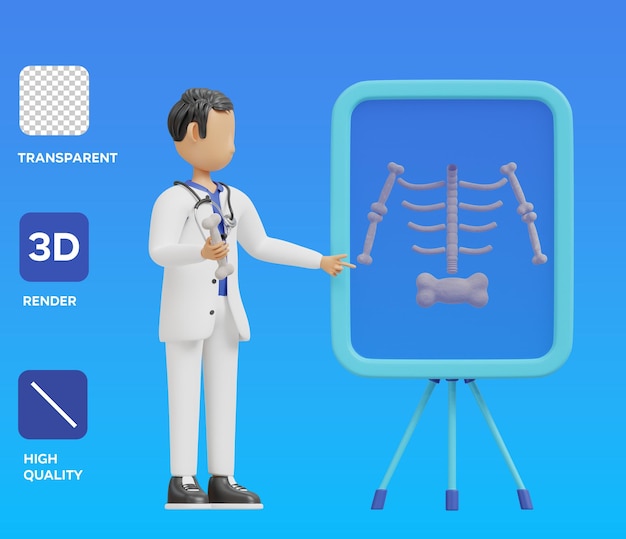 PSD Doctor Activity 3D Illustration