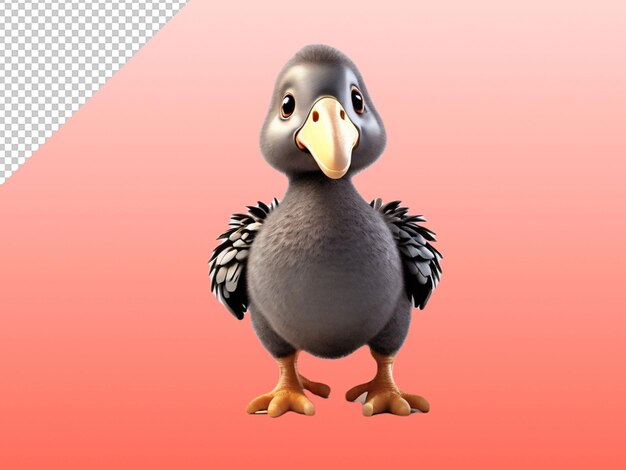 PSD psd of a dodo on transparent background