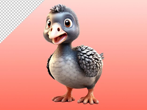 PSD psd of a dodo on transparent background