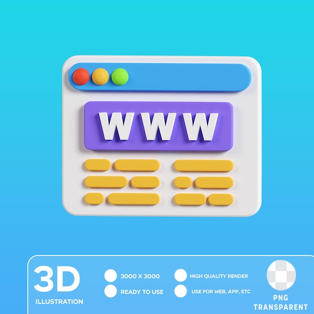 PSD psd domain 3d illustration