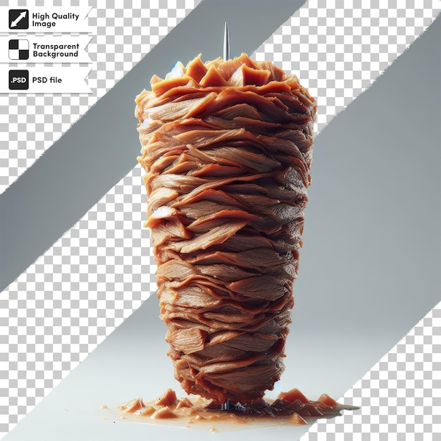 PSD psd doner kebab shawarma vlees voor restaurants op transparante achtergrond met bewerkbare maskerlaag