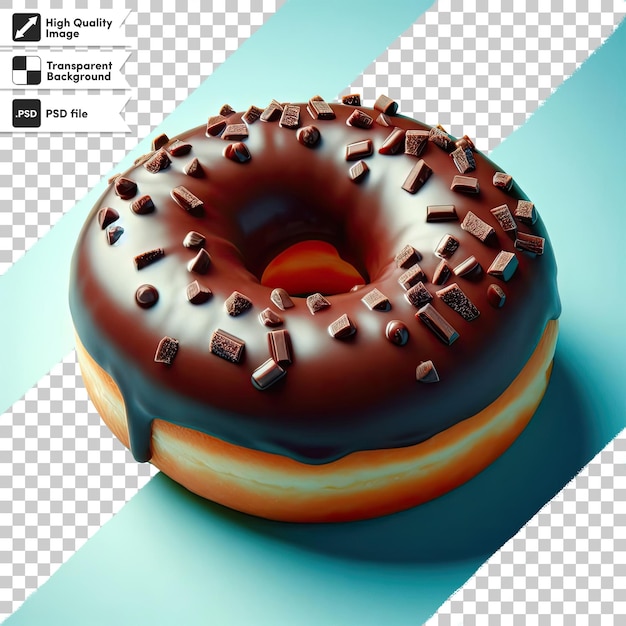 PSD psd donut with sprinkles on transparent background