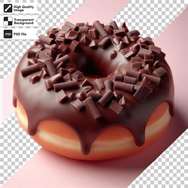 PSD psd donut with sprinkles on transparent background